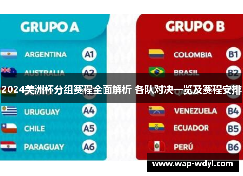 2024美洲杯分组赛程全面解析 各队对决一览及赛程安排