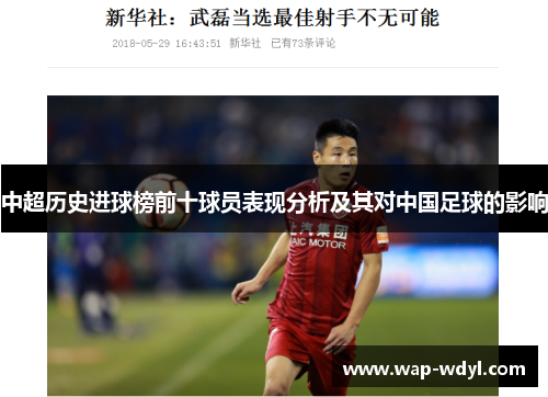 中超历史进球榜前十球员表现分析及其对中国足球的影响